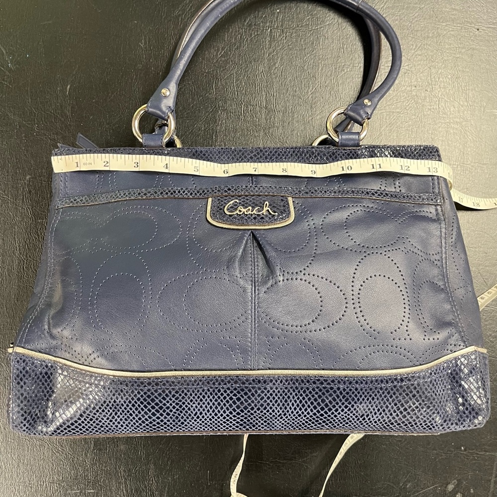 Coach Park Elevated Leather Snakeskin Carryall 2012 - Picture 7 of 12